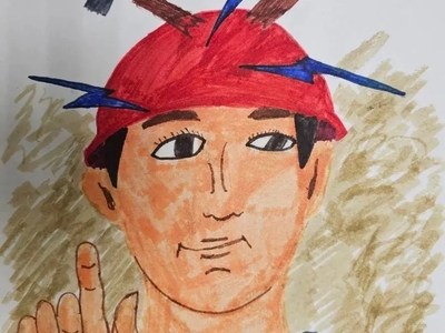 Городской конкурс детского рисунка «Безопасный труд глазами детей». II место-  Константинова Ольга. "Я - за охрану труда".